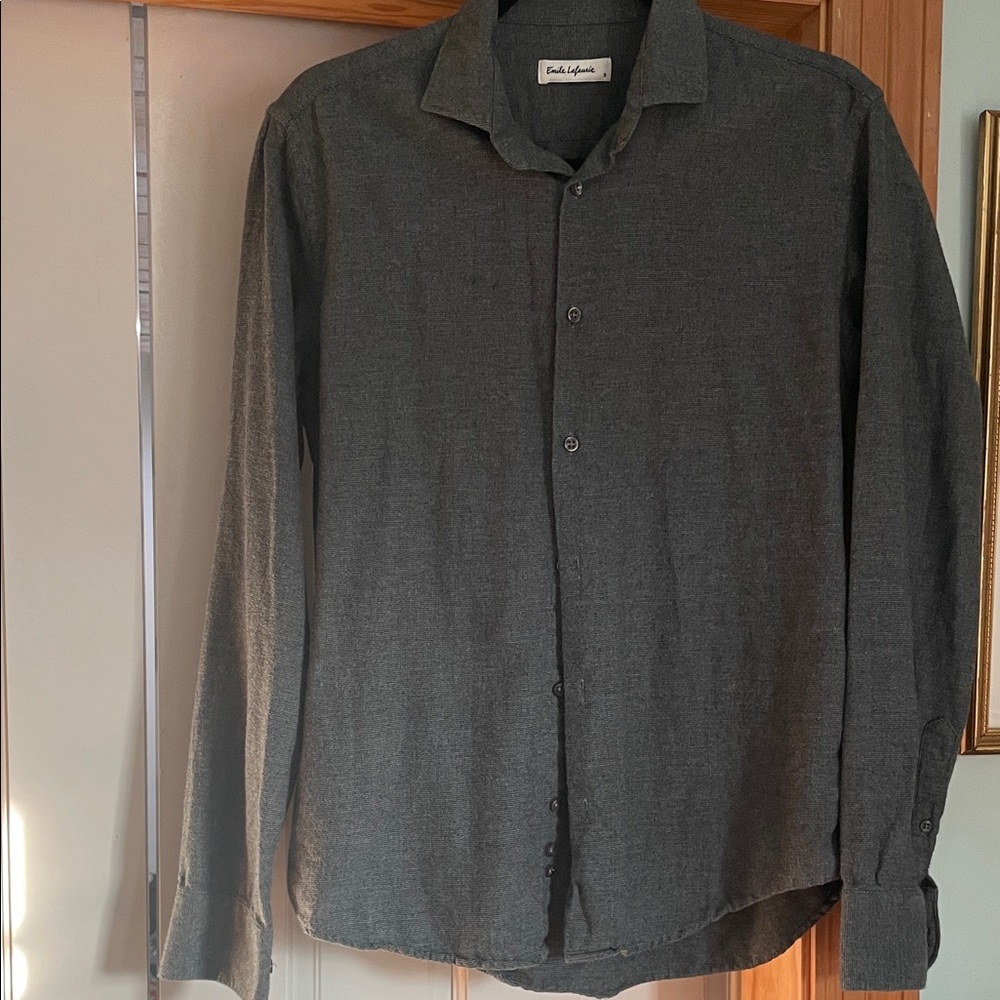 Emile Lafaurie Men's Grey Casual Shirt. Size S